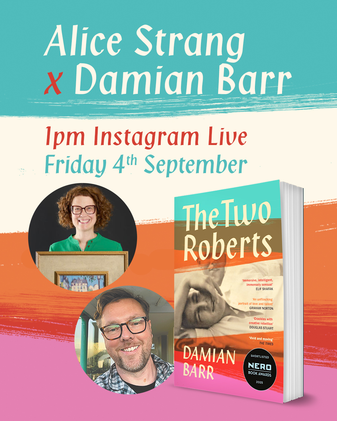 An Instagram Live chat with Damian Barr